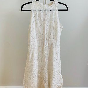 Michael Kors Eyelet Lace A-Line Tea Dress